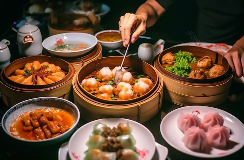 广州周边特色小吃虾饺烧卖粤菜实拍,高清,摄影图,摄影图片,图片大全,摄影图免费下载